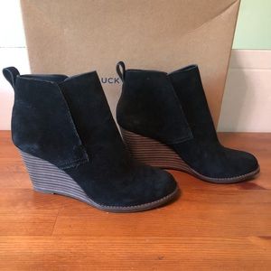 Lucky Brand Black Suede Booties